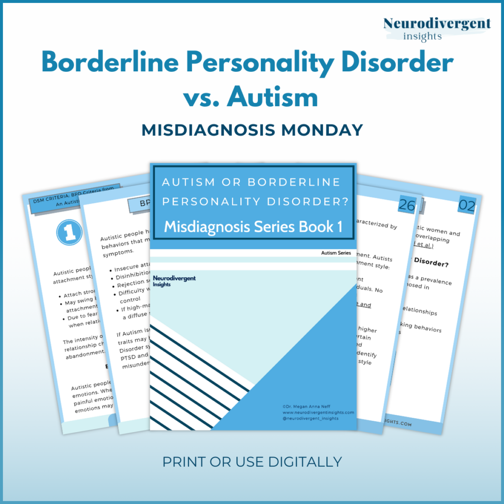 Autism vs. BPD ebook images.