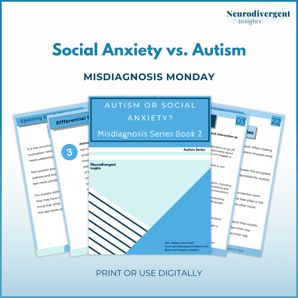 Image of social anxiety vs autism ebook