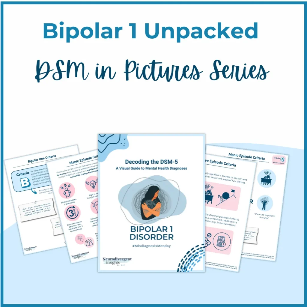 Image of Bipolar 1 diagnostic criteria in picture form