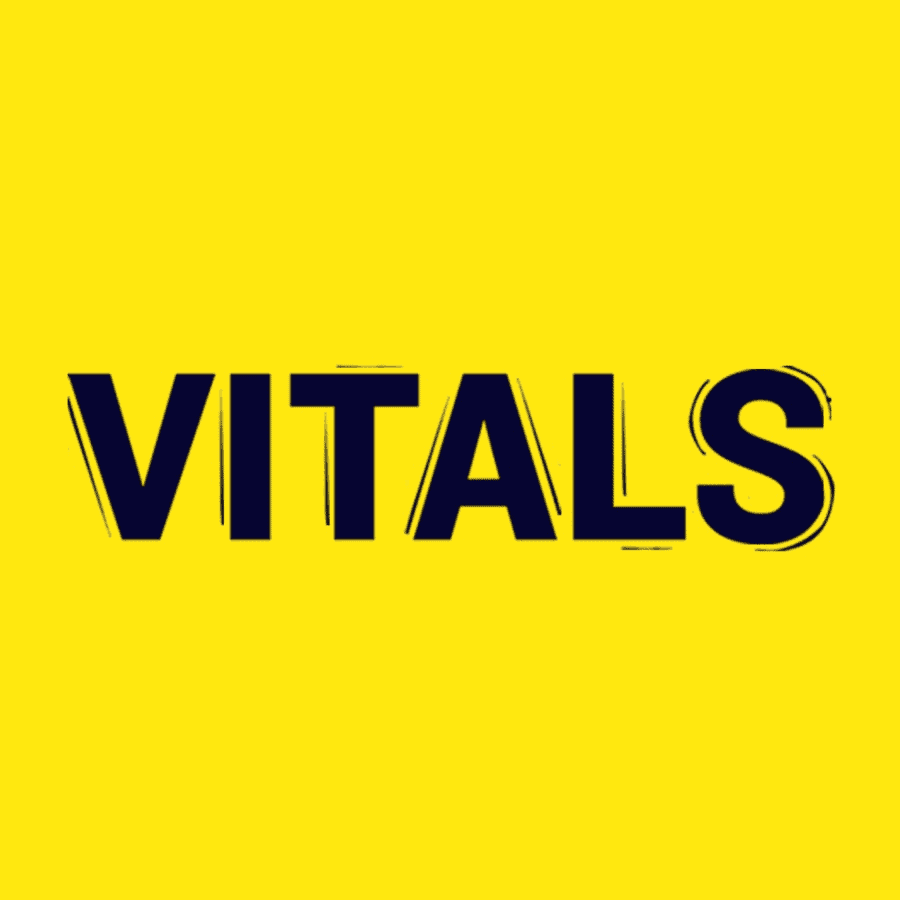 PBS Vitals logo showing the word VITALS in bold dark type on a bright yellow background.