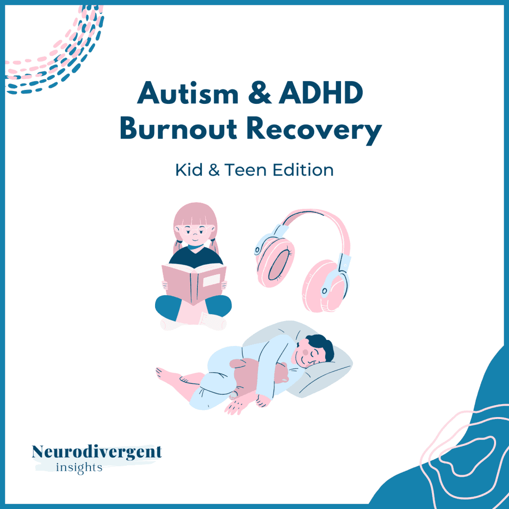 Title graphic with graphics of headphones, a sleeping child, and a girl reading a book