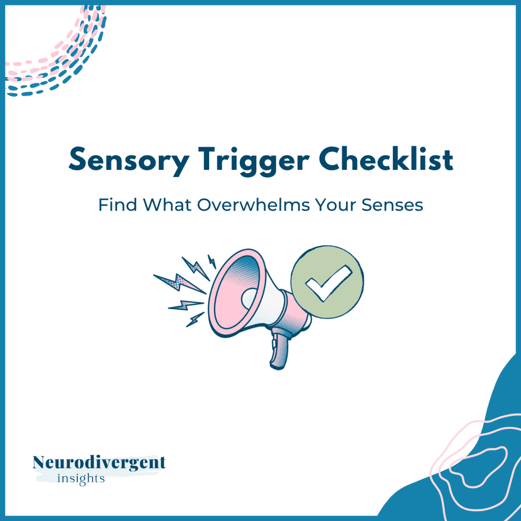 Title graphic reading "Sensory Trigger Checklist: Find What Overwhelms Your Senses"
